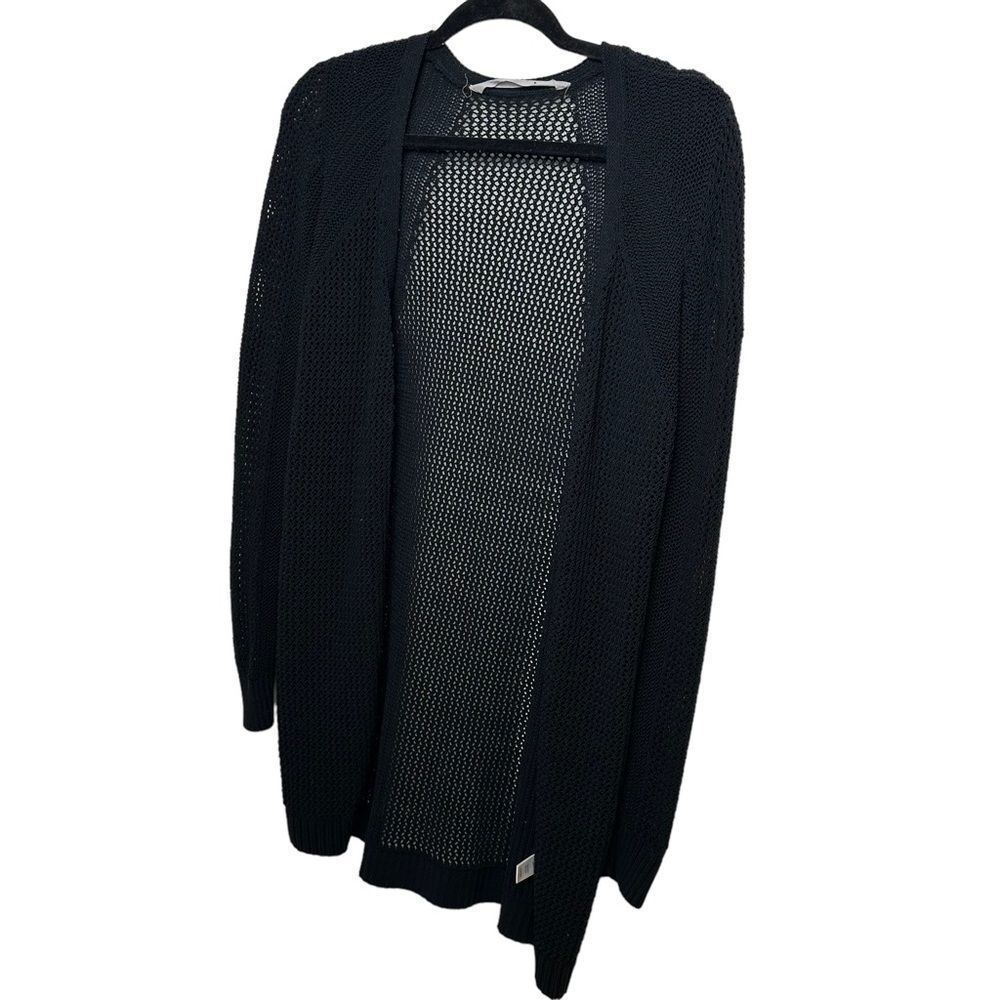 Athleta Knit Cardigan Sweater Black Small